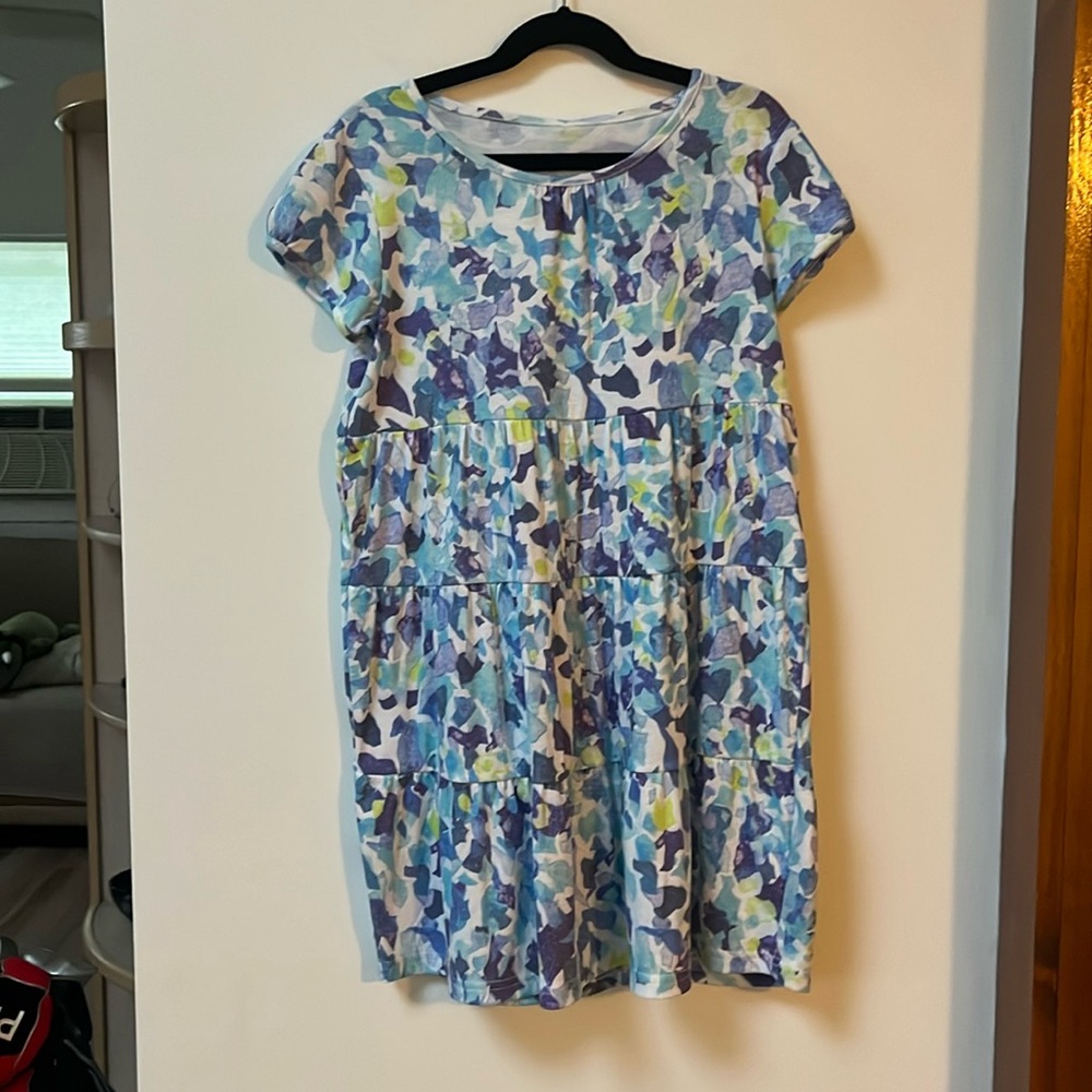 Blue Water Girls Multi-Colored NORRIE Pool Party Boho Sundress,8/10,NWT